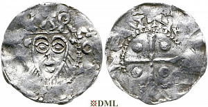 Денарий, Германия, Нижняя Лотарингия, Konrad II (1024-1039), м.д. Deventer, Ilisch 2000, 1.11