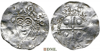 Денарий, Германия, Нижняя Лотарингия, Konrad II (1024-1039), м.д. Deventer, Ilisch 2000, 1.11