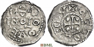 Денарий, Германия, Нижняя Лотарингия, Otto III (983-1002), м.д. Koln, Dbg. -