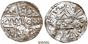Денарий, Германия, Бавария, Hartwig (1009-1023), м.д. Salzburg, монетарий O✠D,Hahn 1976, 101a1