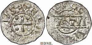Денарий, Германия, Нижняя Лотарингия, Egbert I (1038-1050) м.д. Dokkum, Ilisch 2000, 21.17