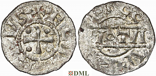 Денарий, Германия, Нижняя Лотарингия, Egbert I (1038-1050) м.д. Dokkum, Ilisch 2000, 21.17