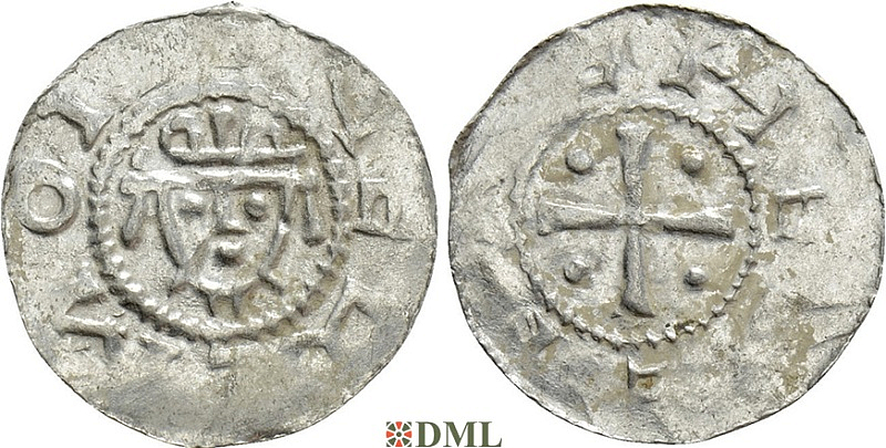 Денарий, Германия, Нижняя Лотарингия, Hermann (1059-1074), м.д. Jever, Dbg. 595