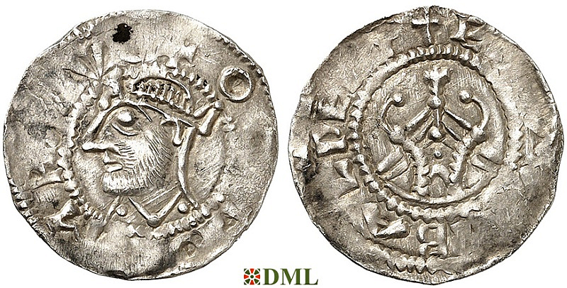 Денарий, Германия, Швабия, Erkanbald von Straßburg (965-991), м.д. Strasbourg, Dbg. 931