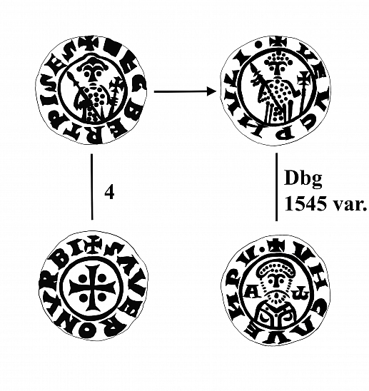 Денарий, Германия, Нижняя Лотарингия, Egbert I (1038–1068), м.д. Stavoren