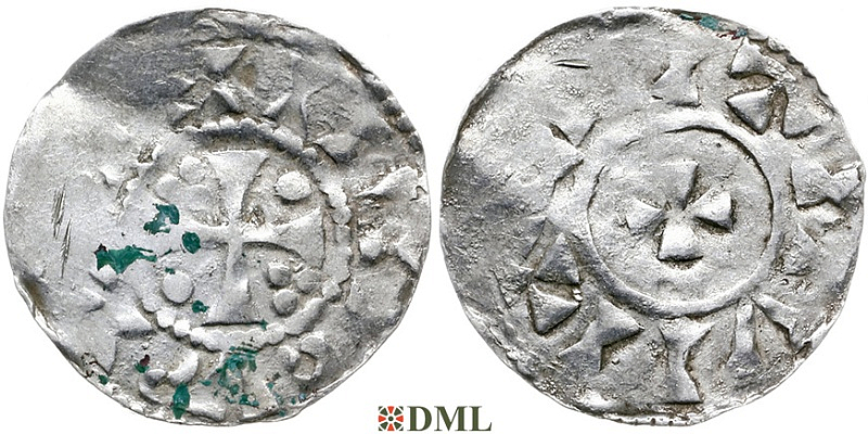 Денарий, Германия, Нижняя Лотарингия, Heinrich II (1002-1024), Unknown mints, Ilisch 2000, 17.3