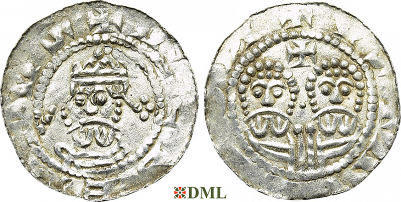 Денарий, Германия, Нижняя Лотарингия, Egbert II (1068-1090), м.д. Stavoren, Ilisch 2000, 22.1