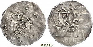 Денарий, Германия, Швабия, Konrad II (1024-1039), м.д. Zurich, Dbg. 1386