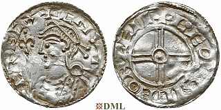 Денарий, Англия, Cnut  (1016-1035), м.д. Chester, монетарий Leofsige, North 790