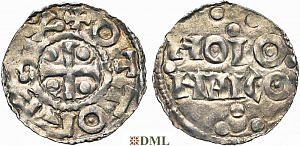 Денарий, Германия, Нижняя Лотарингия, Otto I (936-962), м.д. Huy, Ilisch 2014, 33.2