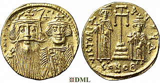 Солид, Византия, Constans II (641-668) и Constantine IV (654-668), м.д. Constantinople