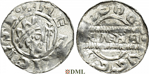 Денарий, Германия, Нижняя Лотарингия, Bruno III (1050-1057), м.д. Dokkum, Ilisch 2000, 21.19