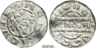 Денарий, Германия, Нижняя Лотарингия, Bruno III (1050-1057), м.д. Dokkum, Ilisch 2000, 21.19