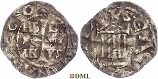 Денарий, Германия, Нижняя Лотарингия, Konrad II (1027-1039), Hermann II (1036-1056), м.д. Koln, Dbg. 387