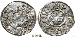 Денарий, Германия, Бавария, Heinrich II (1002-1024), м.д. Regensburg, монетарий ECCNO, Hahn 1976, 29b2.3