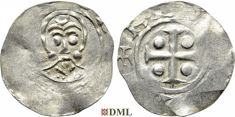 Денарий, Германия, Нижняя Лотарингия, Bernold (1046-1054), м.д. Deventer, Ilisch 2000, 1.13-1.15