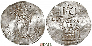 Денарий, Германия, Швабия, Heinrich II (1002-1024), м.д. Strassburg, Dbg. 920