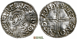Денарий, Англия, Æthelred II (978-1016), м.д. London, монетарий Leofnoth, North 774