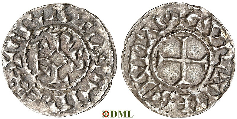 Денье, Каролинги, Charles le Chauve (840-877), м.д. Tours, Depeyrot 1040