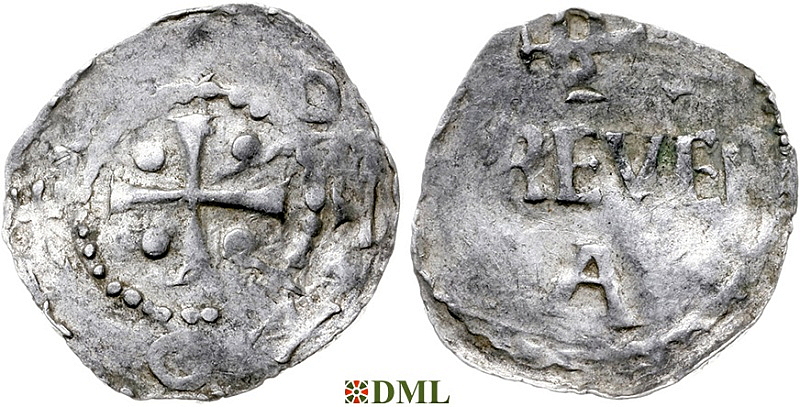 Денарий, Германия, Верхняя Лотарингия, Otto III (983-1002), м.д. Trier, Dbg. 461