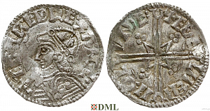 Денарий, Англия, Æthelred II (978-1016), м.д. Lincoln, монетарий Æthelmær, North 775