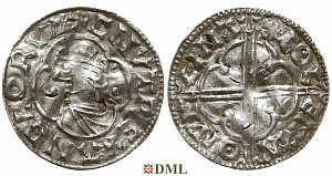 Денарий, Англия, Cnut (1016-1035), м.д. Wallingford, монетарий Coleman, North 781