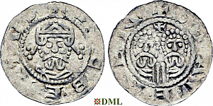 Денарий, Германия, Нижняя Лотарингия, Egbert II (1068-1090), м.д. Stavoren, Ilisch 2000, 22.1