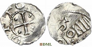 Денарий, Германия, Нижняя Лотарингия, Otto III (983-1002), м.д. Koln, Dbg. 331