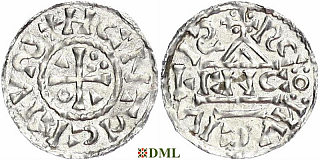 Денарий, Германия, Бавария, Heinrich II (1002-1024), м.д. Regensburg, монетарий ENCO, Hahn 1976, 27d8