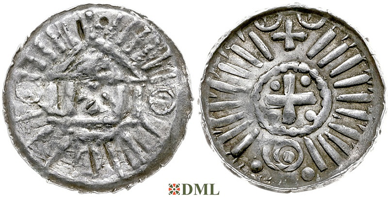 Денарий, Германия, Саксония, Anonymous bishop, Sachesnpfennig, Kilger 2000, KN 1
