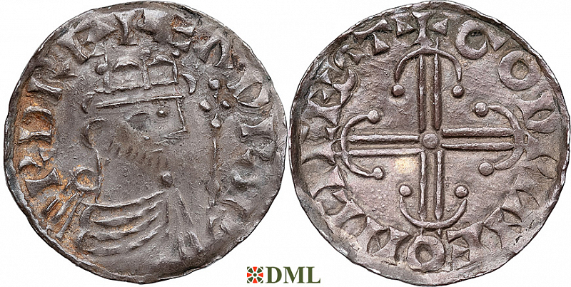 Денарий, Англия, Edward III (1042-1066), м.д. Chichester, монетарий Godwine, North 828