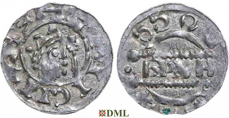 Денарий, Германия, Нижняя Лотарингия, Bruno III (1050-1057), м.д. Dokkum, Ilisch 2000, 21.19