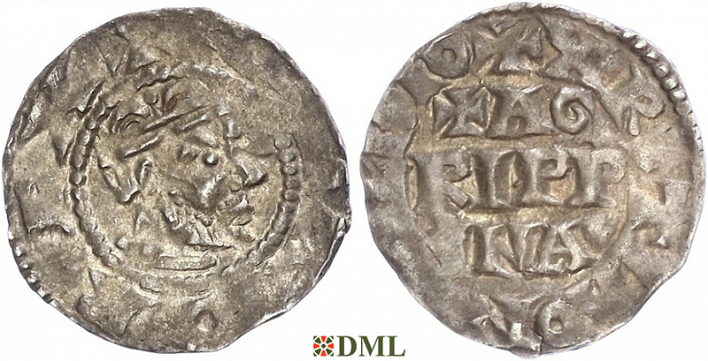 Денарий, Германия, Верхняя Лотарингия, Otto III (983-1002),, м.д. Andernach, Dbg. 338