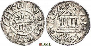 Денарий, Германия, Бавария, Heinrich III (1027-1039) и Konrad II (1024-1039), м.д. Regensburg, Hahn 1976, 35