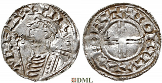 Денарий, Англия, Knut (1016-1035), м.д. London, монетарий Leofstan, North 790