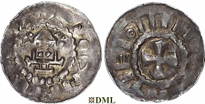 Денарий, Германия, Саксония, Anonymous bishop, м.д. Magdeburg, Dbg. 1330