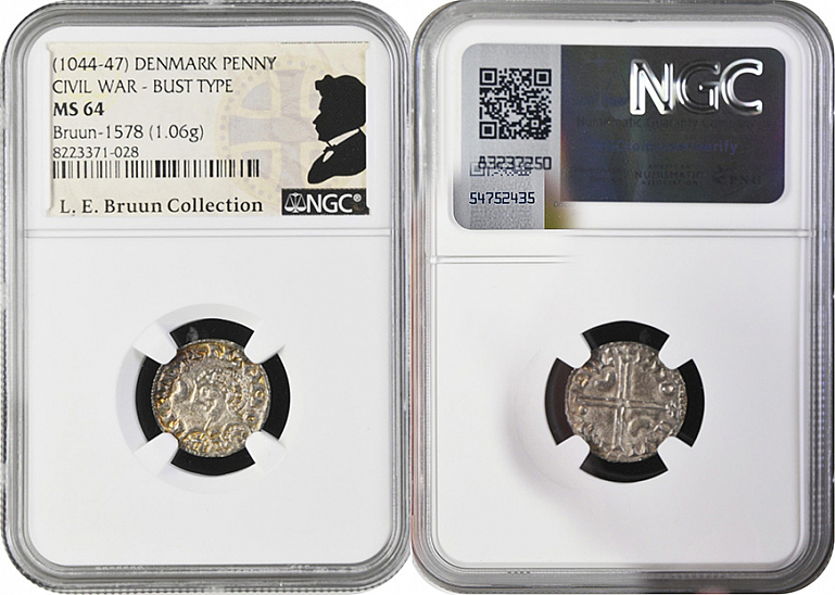 Денарий, Дания, Magnus I (1042-1047), м.д. Lund, Hbg. 1