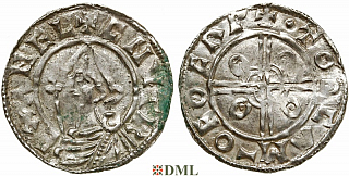 Денарий, Англия, Cnut (1016-1035), м.д. York, монетарий Toca, North 787