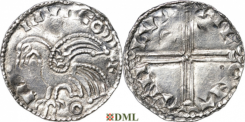 Денарий, Дания, Magnus I (1042-1047), м.д. Lund, Hbg. 16