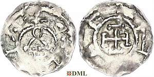 Денарий, Германия, Швабия, Anonymous bishop, м.д. Konstanz, Dbg. 1012