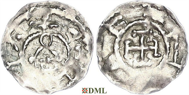 Денарий, Германия, Швабия, Anonymous bishop, м.д. Konstanz, Dbg. 1012