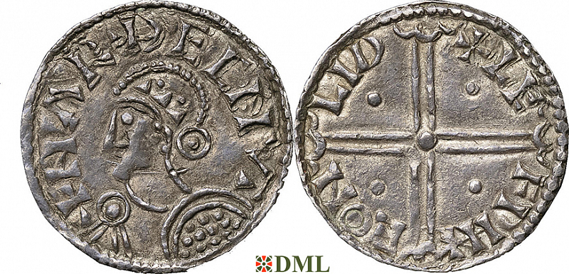 Денарий, Дания, Hardeknut (1035-1042), м.д. Lund, Hbg. 28