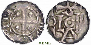 Денарий, Германия, Саксония, Anonymous bishop, м.д. Soest, Dbg. 