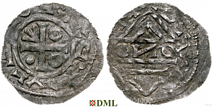 Денарий, Чехия, Boleslav II (972/973-999), м.д. Prague, Šmerda 1996, 12q