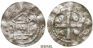 Денарий, Германия, Саксония, Bardo (1031-1051), м.д. Erfurt, Dbg. 878