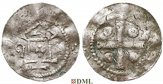 Денарий, Германия, Саксония, Bardo (1031-1051), м.д. Erfurt, Dbg. 878