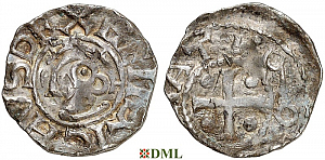 Денарий, Германия, Саксония, Heinrich II (1002-1024), м.д. Dortmund, Dbg. 747