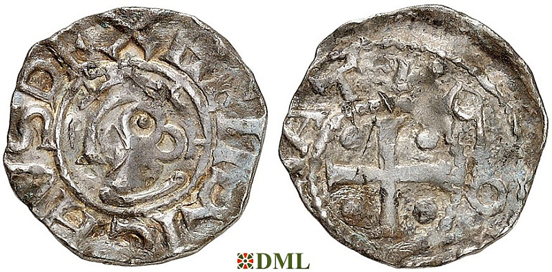 Денарий, Германия, Саксония, Heinrich II (1002-1024), м.д. Dortmund, Dbg. 747