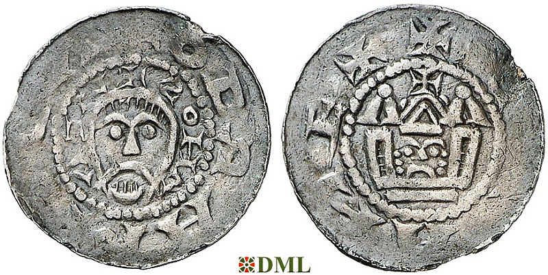Денарий, Германия, Саксония, Udo II (1057-1082), м.д. Stade, Dbg. 1846 a