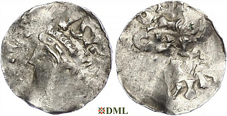 Денарий, Германия, Нижняя Лотарингия, Henrich II (1002-1024), м.д. Aachen, Ilisch 2014, 50.5  